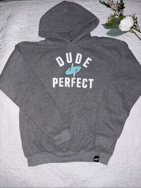 Dude Perfect Kids' Gray Logo Hoodie